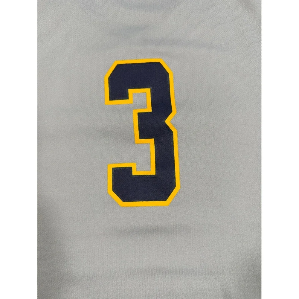 Nike Baseball Jersey Mens Medium Gray California Golden‎ Bears Dri-FIT Henley 3
